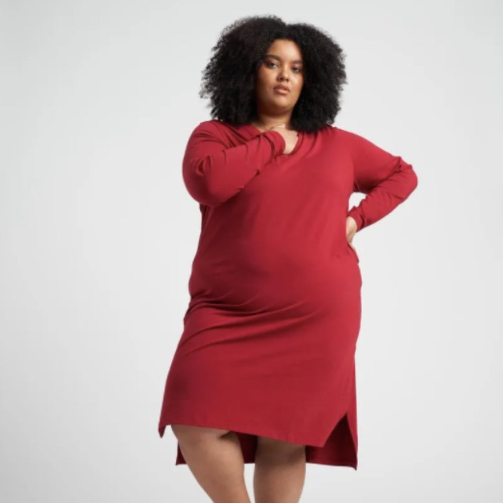 US Long Sleeve Tesino Washed Jersey Dress (10-12)